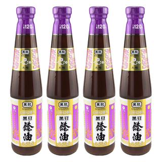 黑龍 冬梅黑豆油膏 100%純黑豆日曝120天精釀 不含防腐劑味精, 400ml, 4瓶