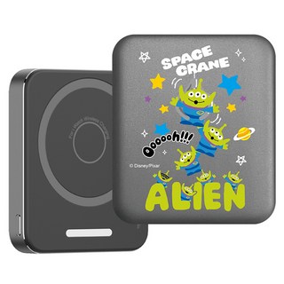 Disney 迪士尼 魔方三合一無線充行動電源 5000mAh Type-C 原廠保固, PDN-014, 一串三眼怪