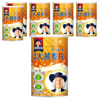 QUAKER 桂格 大燕麥片, 700g, 6罐