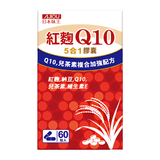 AJIOU 日本味王 紅麴Q10膠囊, 60顆, 500mg, 0ml, 1盒