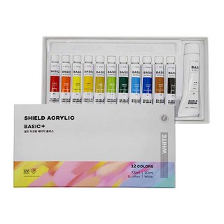 SHIELD BASIC+ 壓克力顏料, 12色