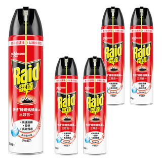Raid 雷達 快速蟑螂螞蟻藥 無味, 550ml, 5罐