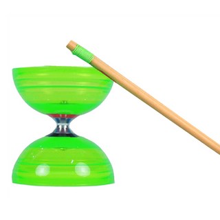 LED發光初學長軸安全軟式三培鈴學生扯鈴 Set, 綠色, 1個