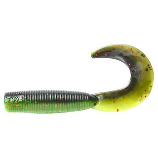 DAIWA 軟蟲魚餌 BaitJunkie 2.5" GRUB MACHA CRAW UV, 綠色, 1個