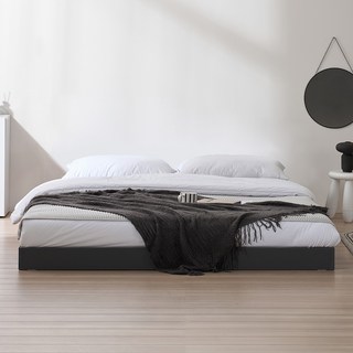 서울소호 홈즈 저상형 침대 프레임 + 파워 본넬 양면 매트리스 세트 방문설치, 그레이(프레임), 화이트(매트리스)