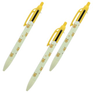 sun-star 小熊維尼多功能筆 紅黑原子筆0.5mm/自動鉛筆HB0.5mm, 紅色 + 黑色, 3個