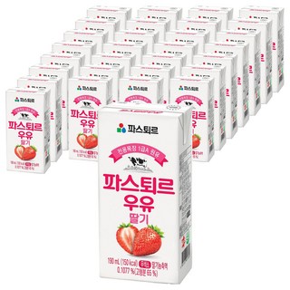 파스퇴르 딸기우유, 190ml, 48개