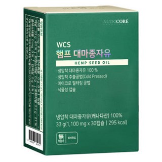 뉴트리코어 헴프 대마종자유, 30정, 1개