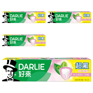 DARLIE 好來 超氟抗敏護理牙膏 含天然薄荷精華, 140g, 4條