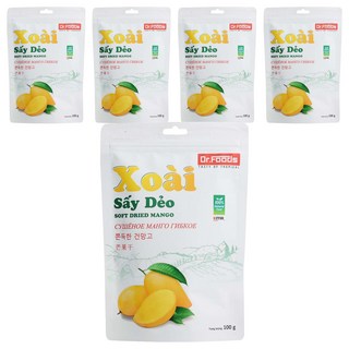 Dr.Foods 芒果乾 5入 - Q彈有勁 酸甜適中 果肉厚實飽滿, 100g