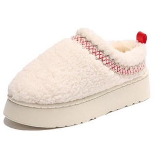 shoes& 女性用刷毛厚底毛絨拖鞋 sn620