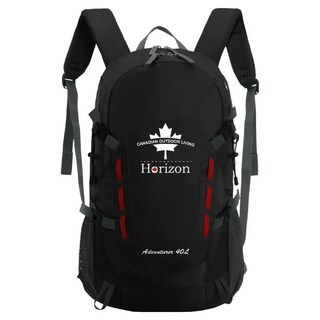 Horizon 天際線 冒險家登山後背包 Adventurer 終極版, 防刮耐磨 減壓透氣, 輕量大容量, 防潑水尼龍布料, 32 x 53 x 15cm, 墨石黑