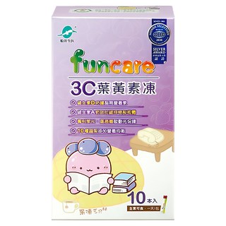 船井生醫 3C葉黃素凍 果凍三兄妹美莓款 含維生素D 維生素A 專利紫米 10種蔬果添加, 10條, 150g, 1盒