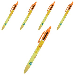 sun-star 小熊維尼多功能筆 紅黑原子筆0.5mm/自動鉛筆HB0.5mm, 紅色 + 黑色, 5個