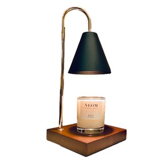 原木融蠟燈 定時+調光款 霧面黑胡桃木, 黑色