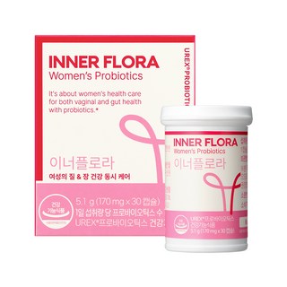 Yuhancare Inner Flora Urex女性益生菌補充膠囊, 1瓶, 30顆