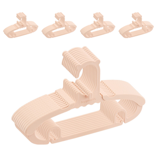 agazzang 4段可調節長度孩童衣架, 粉色, 50個