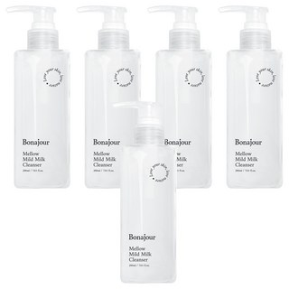 보나쥬르 멜로우 마일드 클렌징밀크, 200ml, 5개