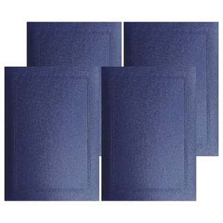 WOOJIN 3500 Pr48獎狀證書夾 22.5 x 30.3 cm, 4個, 海軍藍