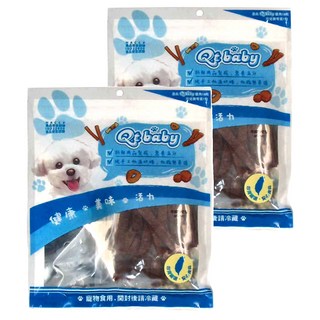 Qt baby 牛筋肉切片 狗零食 純手工低鹽健康美味, 110g, 2包