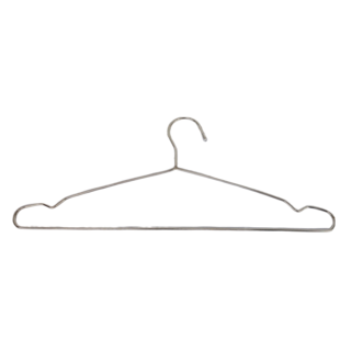 不鏽鋼衣架 CHN572 45 x 21cm 6個, 銀色, 1組