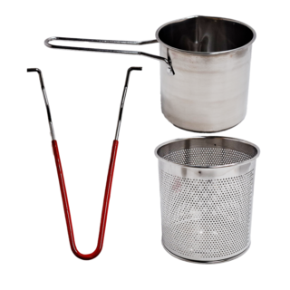 304不鏽鋼煮麵油炸鍋 Set, 台灣監製, 12.7cm, 1組