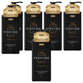 水平衡 男性香水沐浴乳 雅紳士 沉穩木質香調, 900g, 6瓶