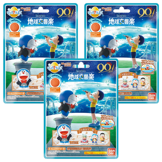 BANDAI 哆啦A夢沐浴球 內附玩具 7歲以上, 75g, 3個