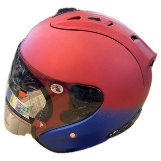 R3A6 全罩式安全帽 含護目鏡 M 紅藍色, 1個