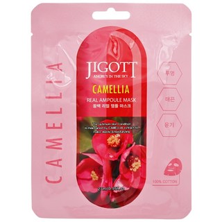 JIGOTT 鎖水保濕安瓶面膜 山茶花 潤澤肌膚, 15片, 1組