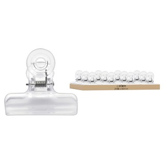 小麥購物 透明長尾夾 G771 7g, 50mm, 20個, 1組