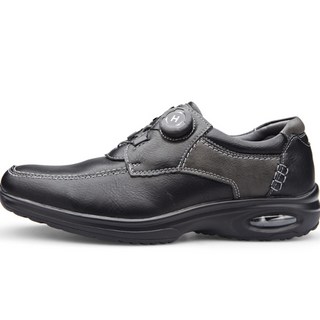 VONIN 時尚牛皮氣墊錶盤休閒鞋 TS089BK