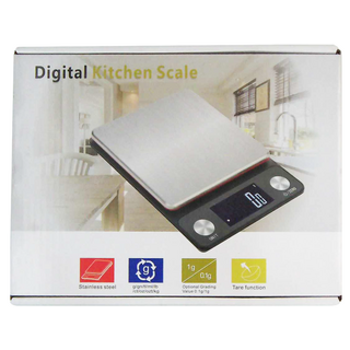 不鏽鋼電子秤-黑色電池款, 5000g/1g, ABS材質機身, CAES0032A