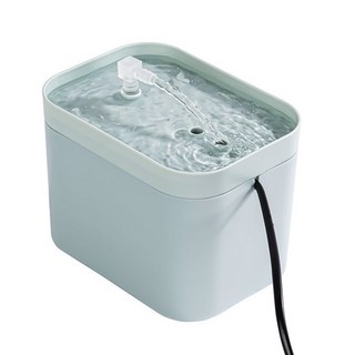 貓咪自動循環流動飲水器, 1.5L大容量, 食品級材質, 北歐綠, 1台