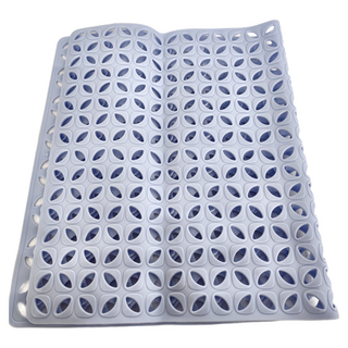 WE CHAMP TPE幸運草衛浴防滑墊, 煙波藍, 1個