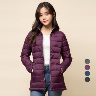 CARET 女款輕量修身絎縫拉鍊保暖外套