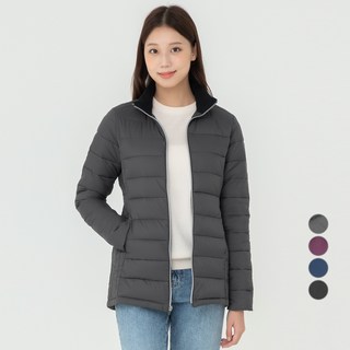 CARET 女款輕量修身絎縫拉鍊保暖外套