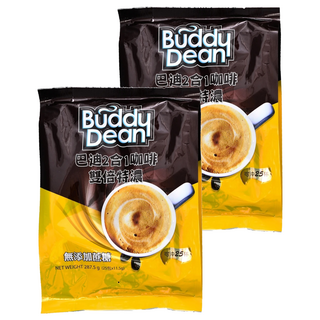 Buddy Dean 巴迪 二合一咖啡 雙倍特濃, 287.5g 無添加蔗糖, 11.5g, 25包, 2袋