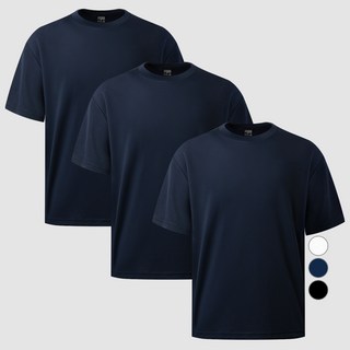 ARMEDES 快乾涼感透氣短袖T恤 AR-200 3件組, 海軍藍+海軍藍+海軍藍