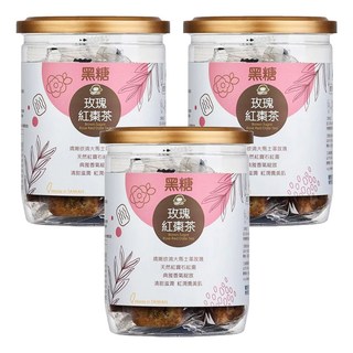 Medolly 蜜思朵 黑糖玫瑰紅棗茶, 嬌嫩欲滴大馬士革玫瑰 自然紅寶石紅棗 典雅香氣綻放 清甜滋潤 紅潤養美肌, 17g, 12顆, 3罐