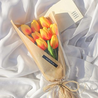 10 束 Eplin Emotional Harmony 牛皮紙鬱金香, 橘色