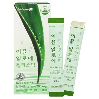 네추럴라이즈 이뮨 알로에 젤리스틱 14p, 280g, 1개