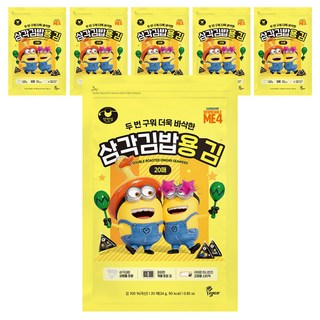 만전김 두번 구워 더욱 바삭한 삼각김밥용 김, 24g, 6개