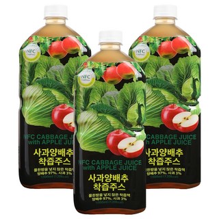 PharmoVit NFC低溫萃取蘋果高麗菜汁, 1L, 3瓶