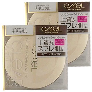 日本EXCEL 光感透亮蜜粉 20g, 01自然裸膚N, 2個
