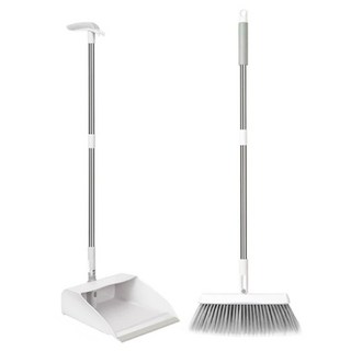 站立式掃把組 收納方便不佔空間, 1組, 白色