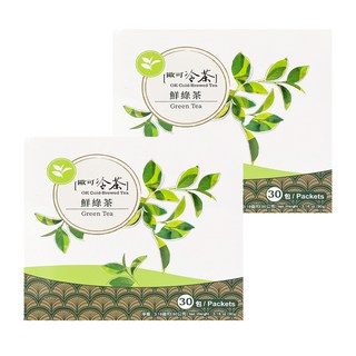 歐可茶葉 冷茶 鮮綠茶, 3g x 30包, 台灣在地新鮮茶菁, 黃金四小時快速殺菁, 2盒