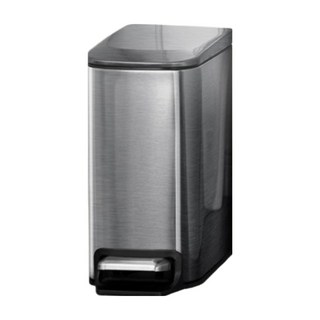 ROYALLIN 蘿林嚴選 簡約大容量不銹鋼垃圾桶 6L, 29 x 15 x 30.5cm, 不銹鋼色款