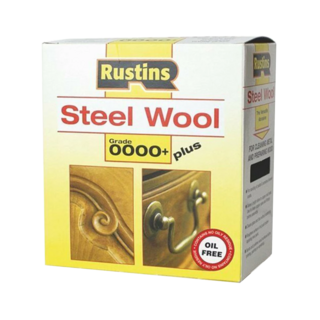 Rustins 鋼絲絨 超極細0000+號 150g, 清潔/脫漆/擦拭, 適用於清潔金屬和準備木材, 1盒, STEW0000+