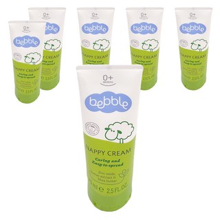 Bebble 貝朵 親膚屁屁膏 75ml 氧化鋅搭配親膚性高的蓖麻籽油與大豆油 不含酒精和人工色素, 6條